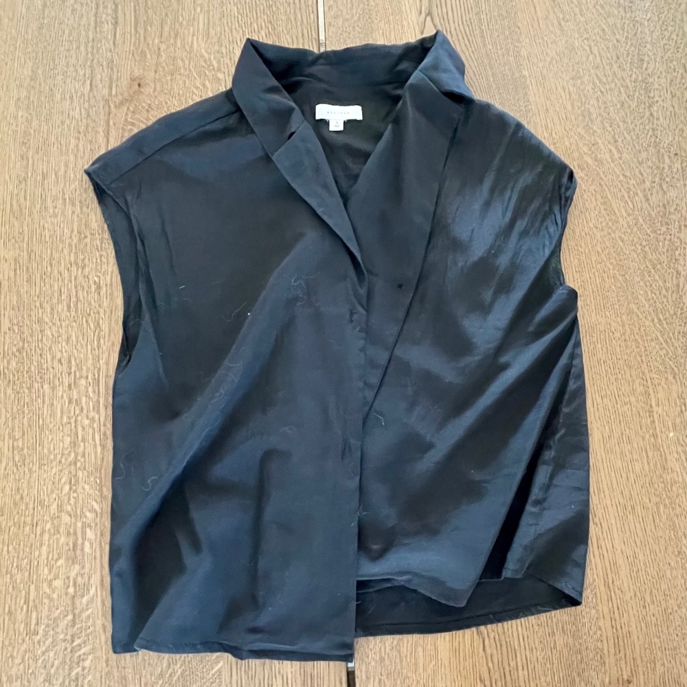 Black collared blouse